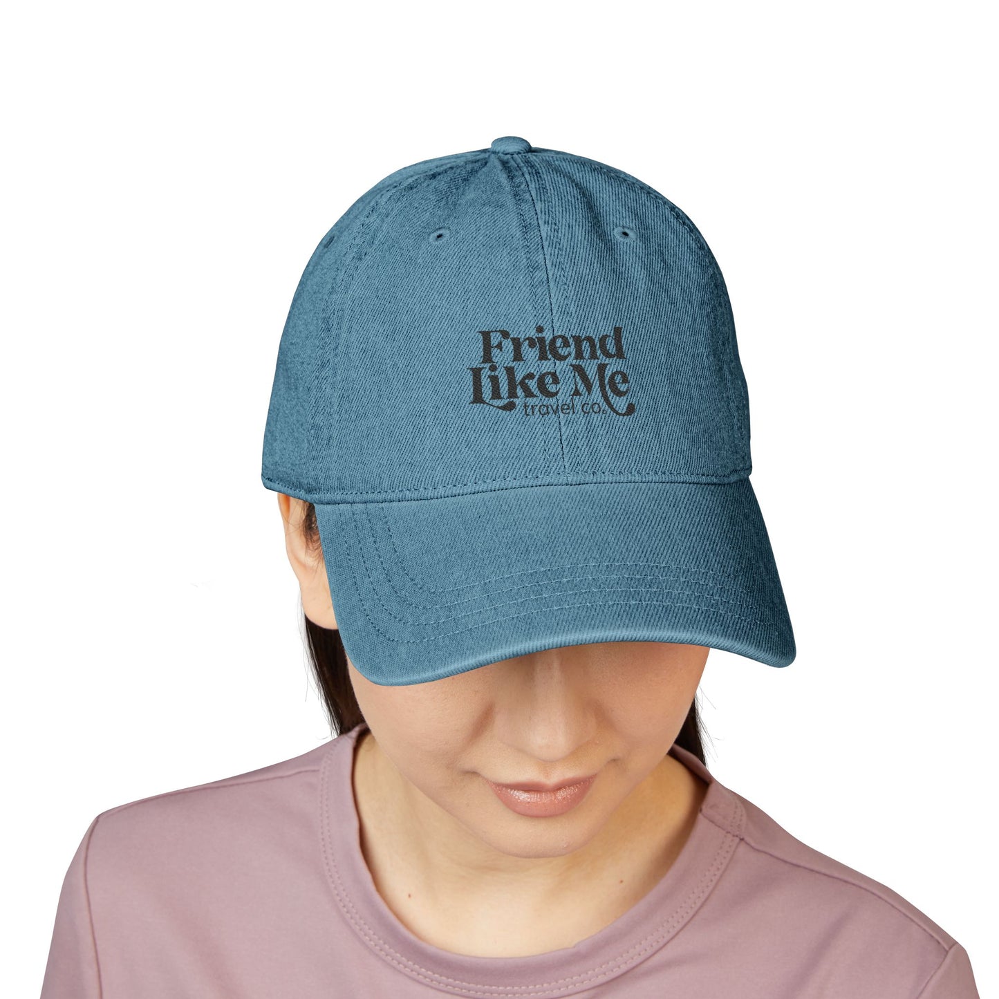 Denim Hat - Embroidered