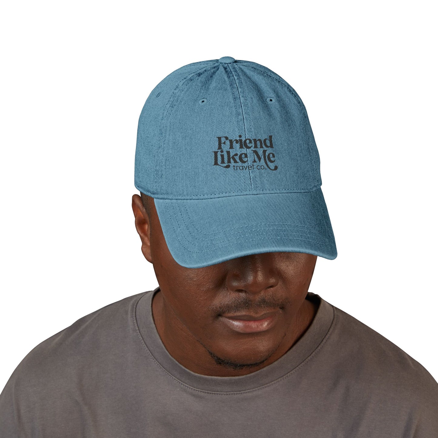 Denim Hat - Embroidered
