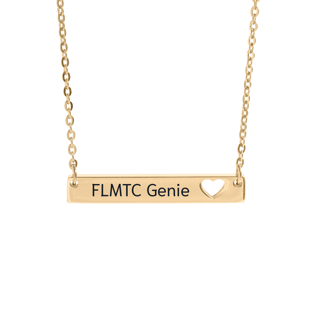 Cutout Heart Bar Necklace