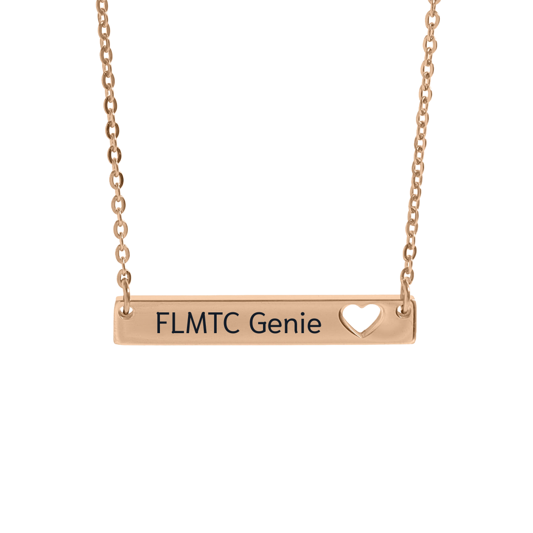 Cutout Heart Bar Necklace