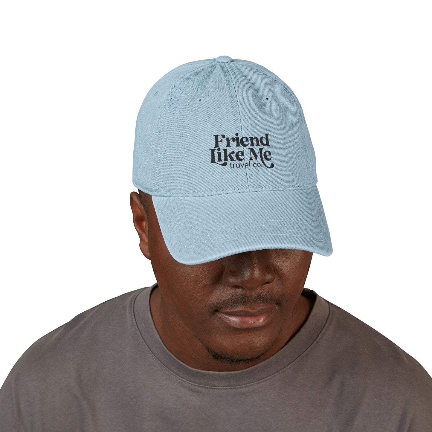 Denim Hat - Embroidered